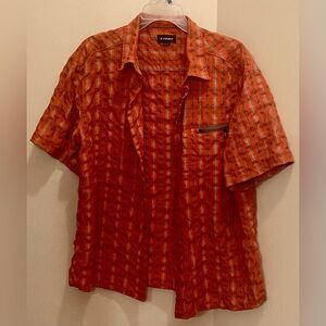 Fusalp Mens Shirt Short Sleeve Window Pane XXL Material Luxury French Skiwear